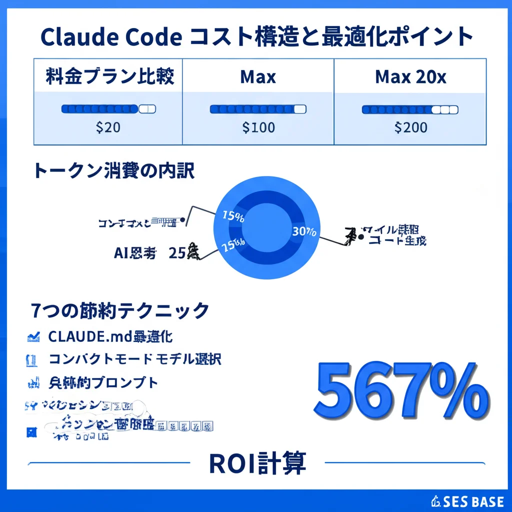 Claude Codeのコスト構造：プラン別料金・トークン消費・最適化ポイントの全体像