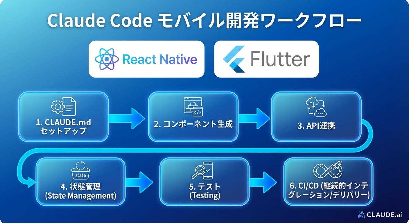 Claude Codeモバイル開発フロー全体像