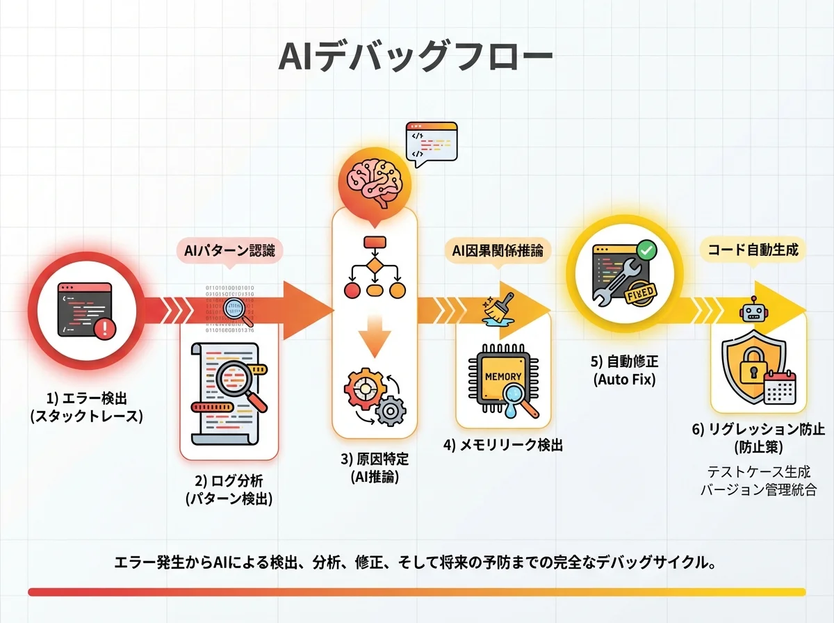 Antigravityデバッグ機能の全体フロー