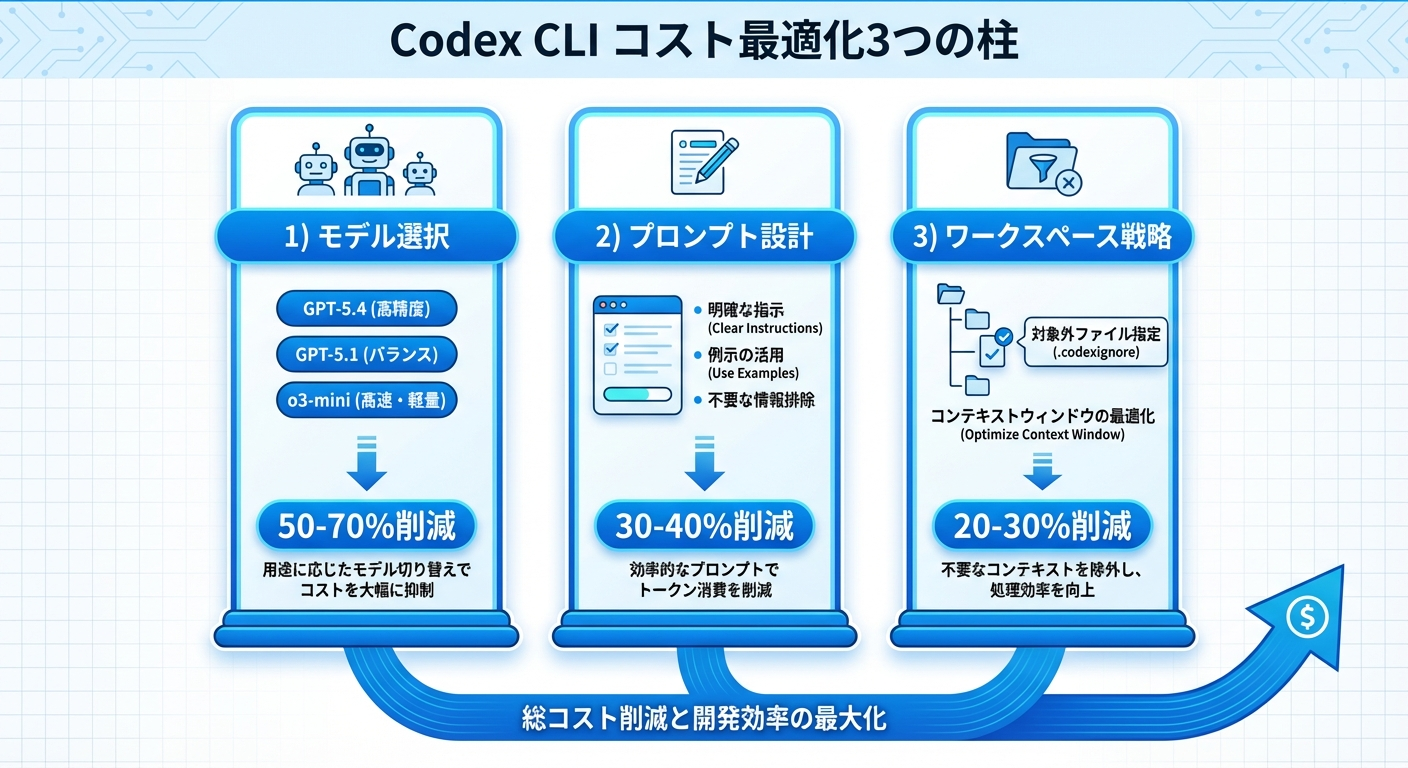 Codex CLIコスト最適化の3つの柱