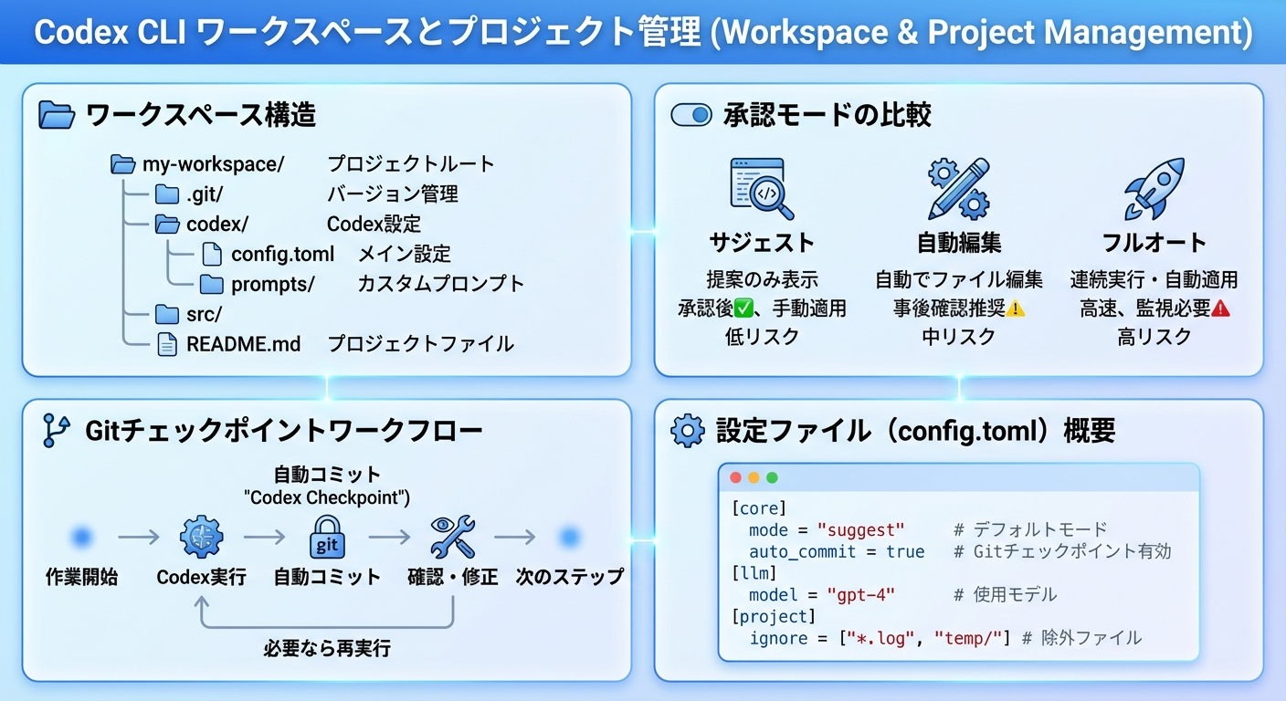 Codex CLIワークスペース管理の図解