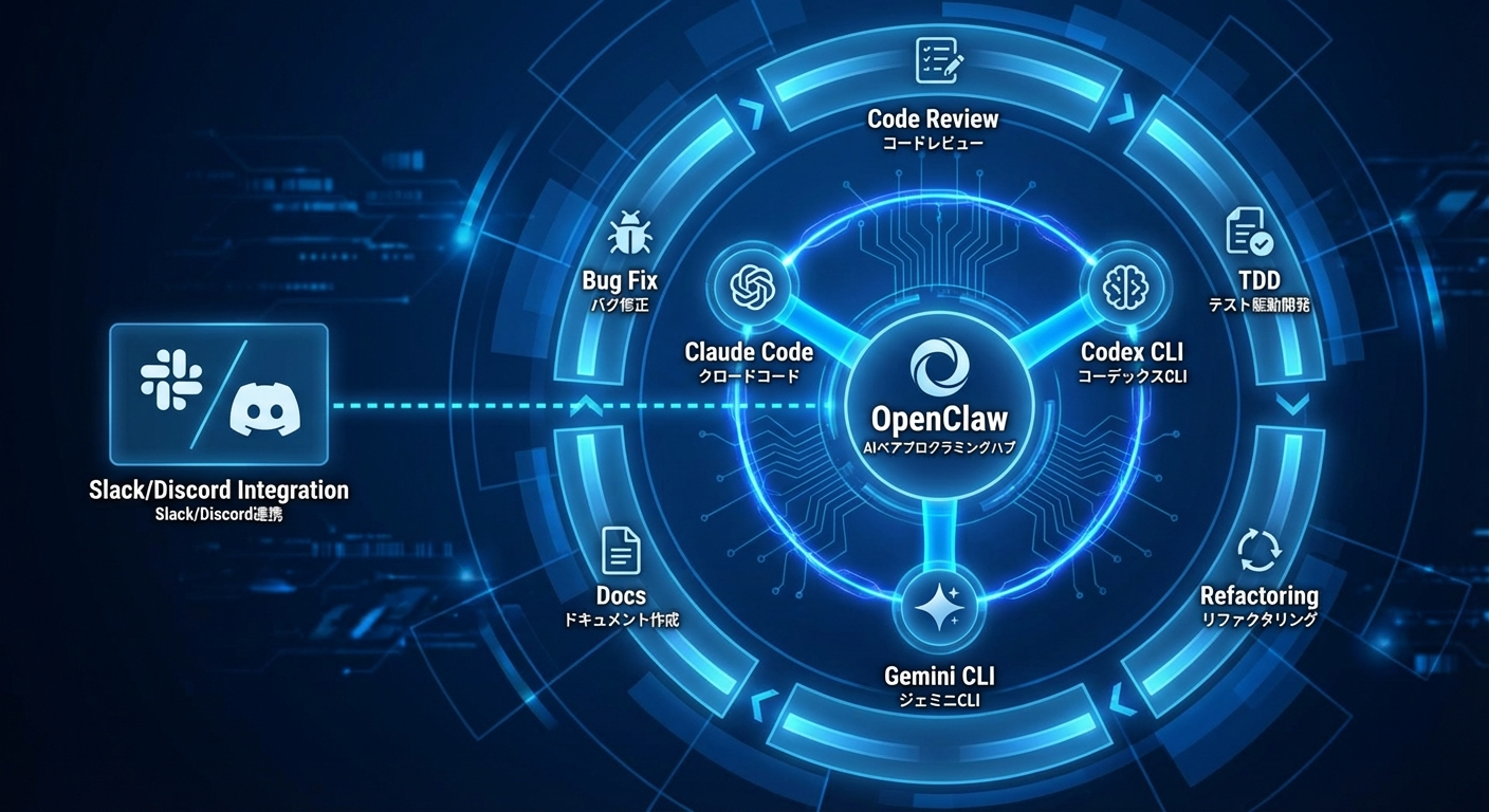 OpenClaw AIペアプロ環境のアーキテクチャ
