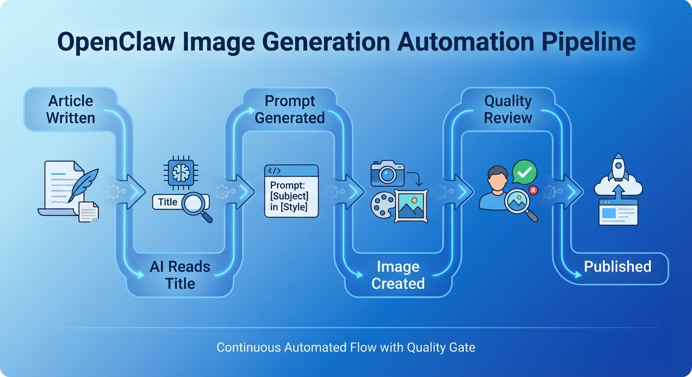 OpenClaw画像生成自動化パイプラインのインフォグラフィック