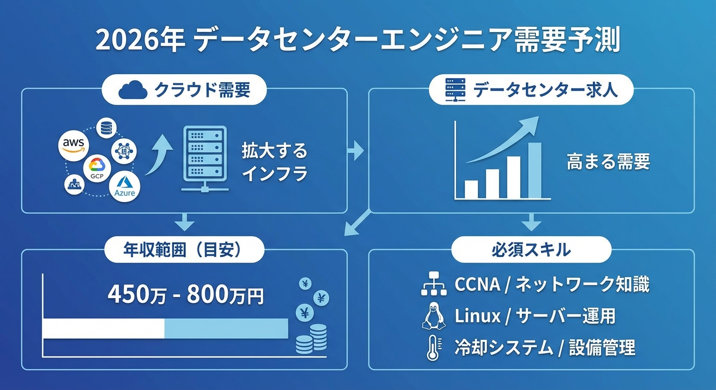 2026年データセンター市場とSESエンジニア需要の相関図