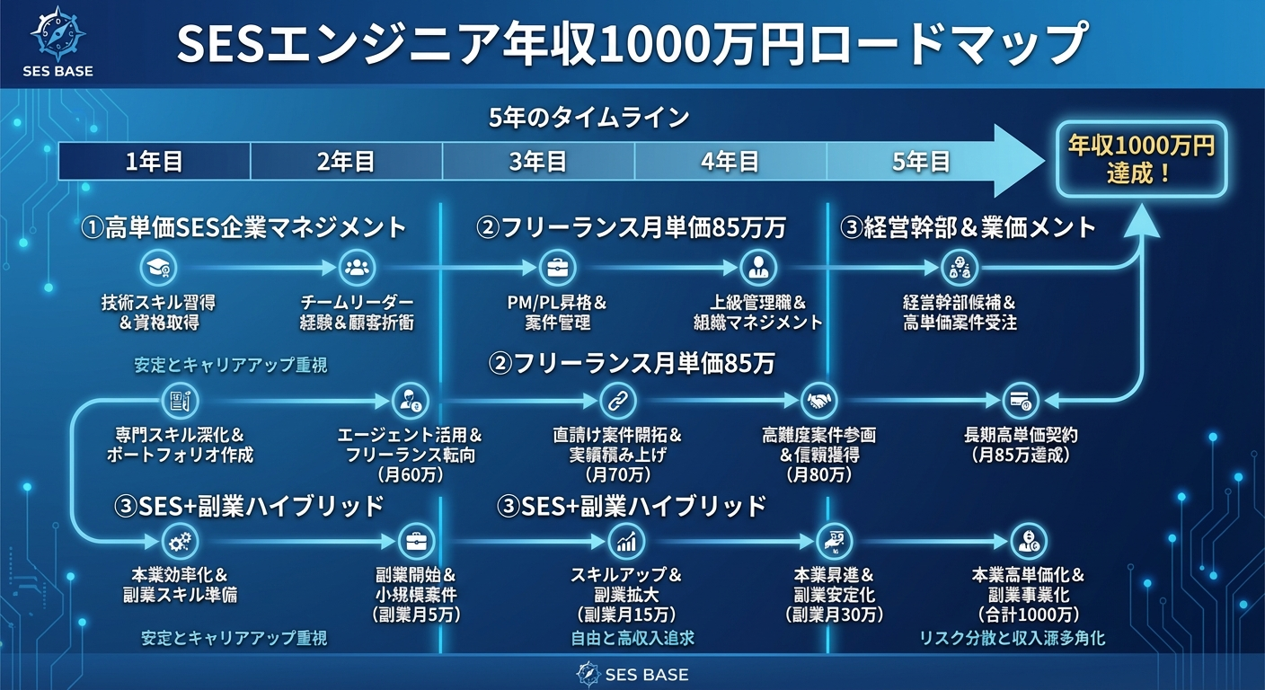 年収1000万円ロードマップ全体像