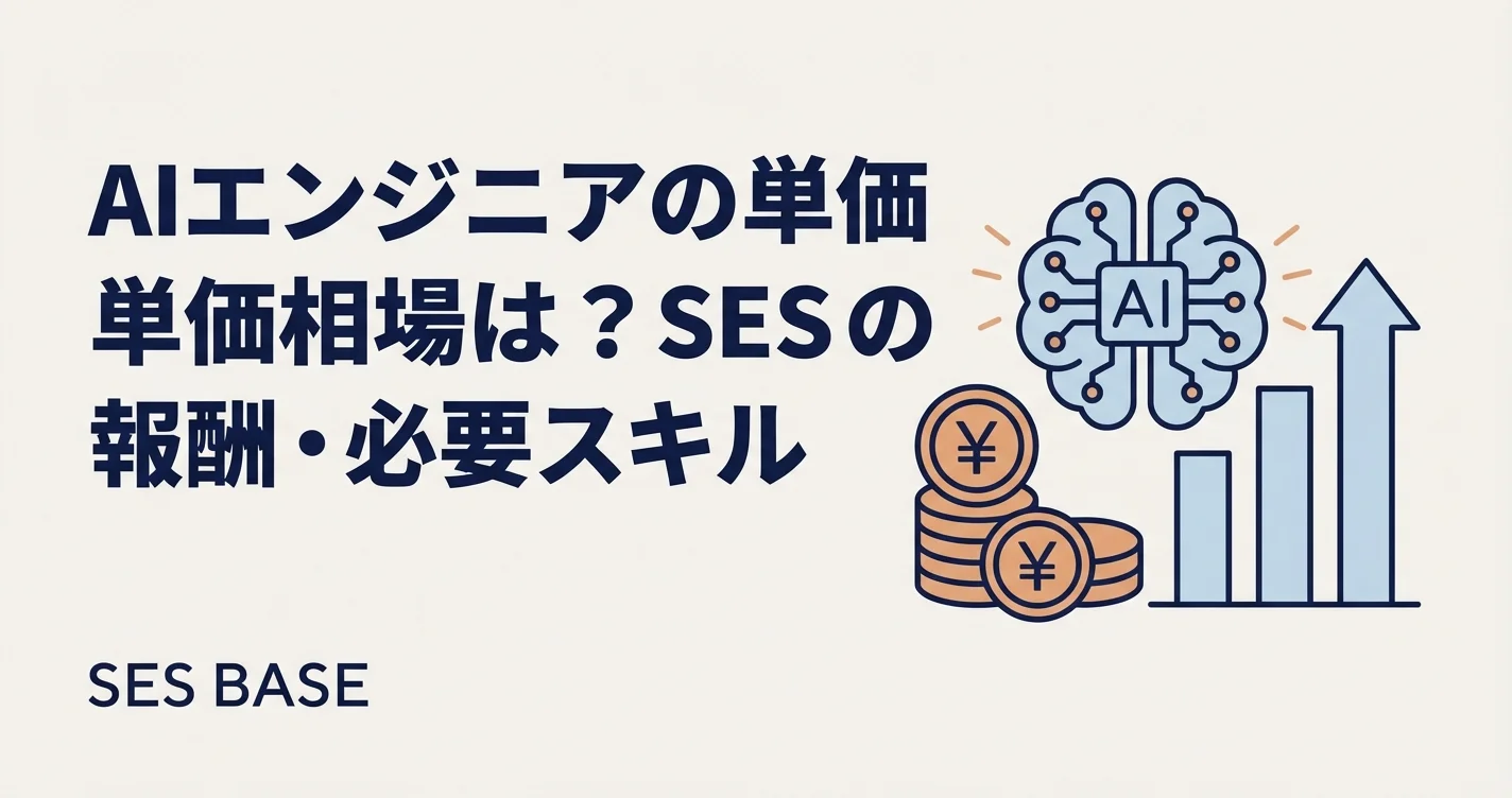 AIエンジニアの単価相場は？SES案件の報酬・必要スキル・案件獲得のコツ【2026年版】