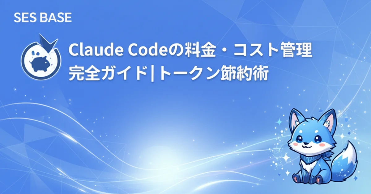 Claude Codeの料金・コスト管理完全ガイド｜トークン節約と費用対効果を最大化する方法