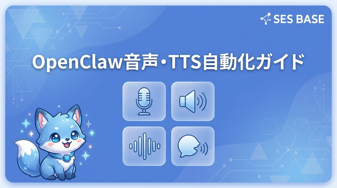 OpenClawの音声・TTS自動化を徹底解説する方法