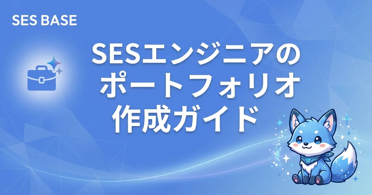 SESエンジニア必見！面談で差がつくポートフォリオの作り方と実例