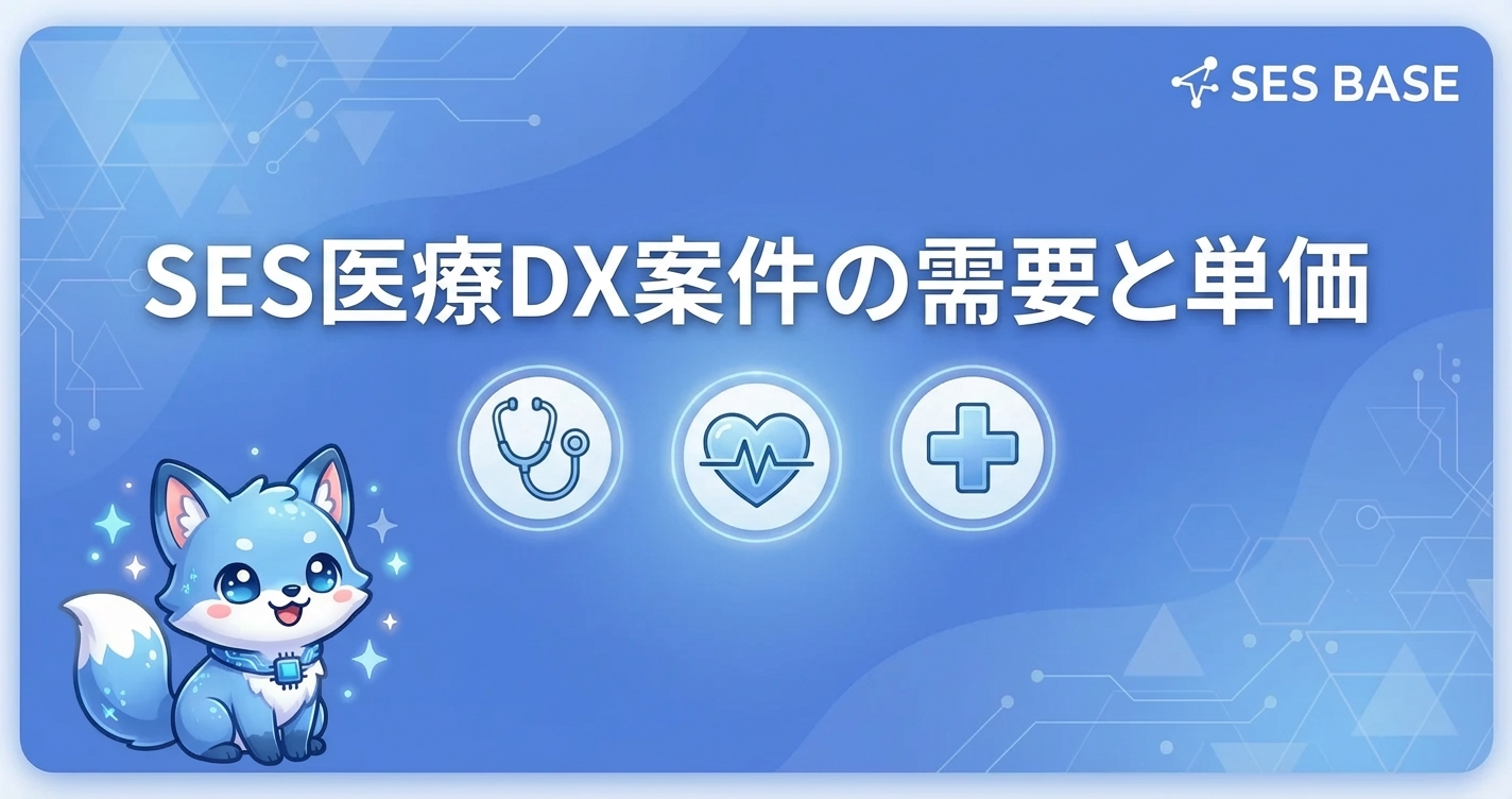 SES医療DX案件の需要と単価｜2026年最新動向