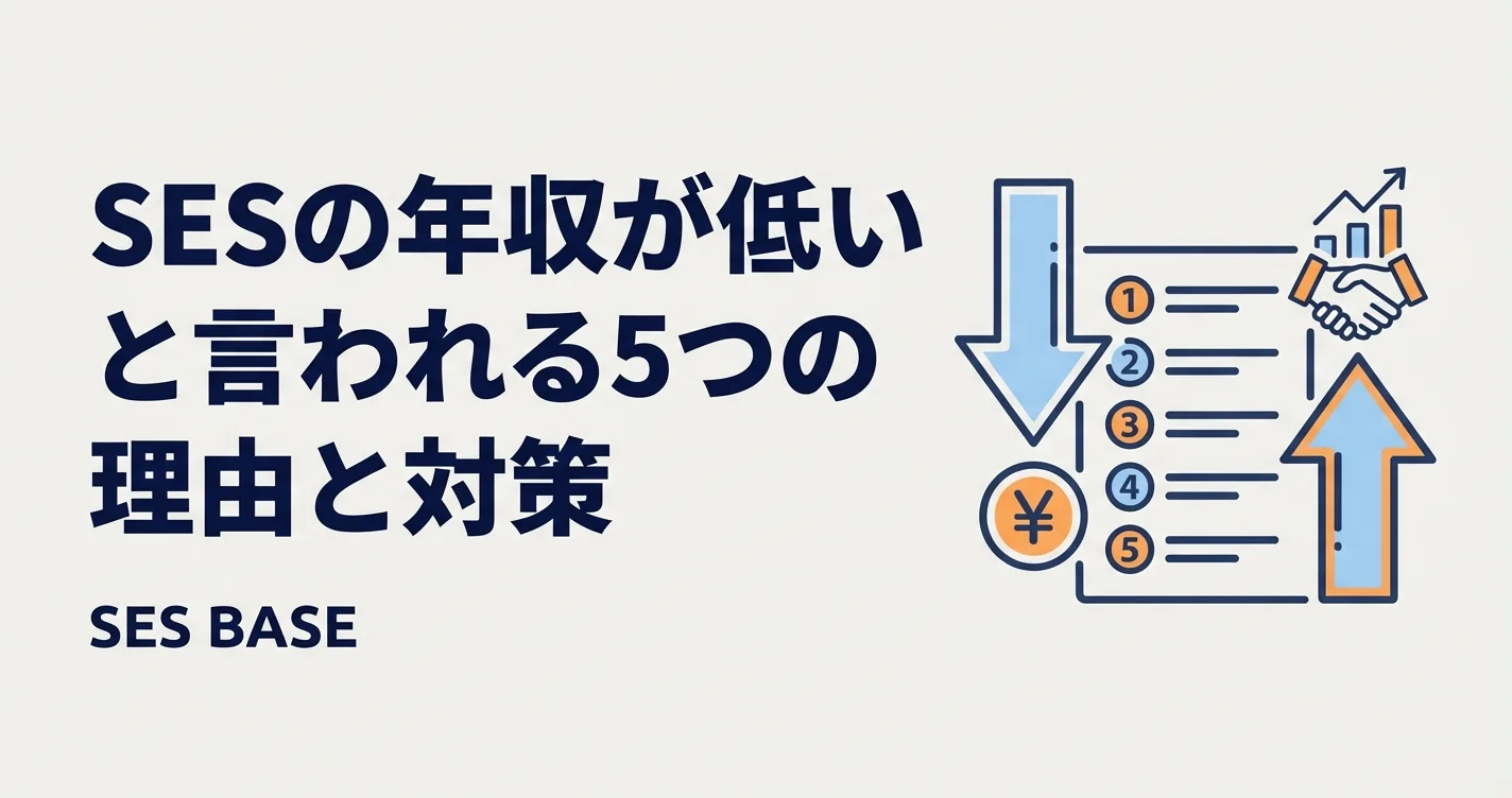 SES年収が低い5つの理由と年収100万円アップの対策【採用担当が解説】