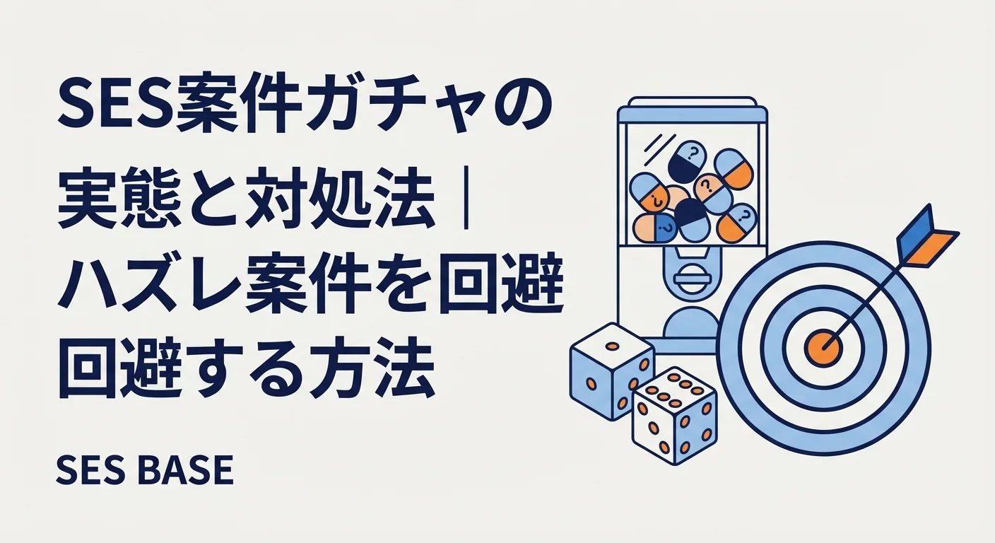 SES案件ガチャの実態と対処法｜ハズレ案件を回避する方法