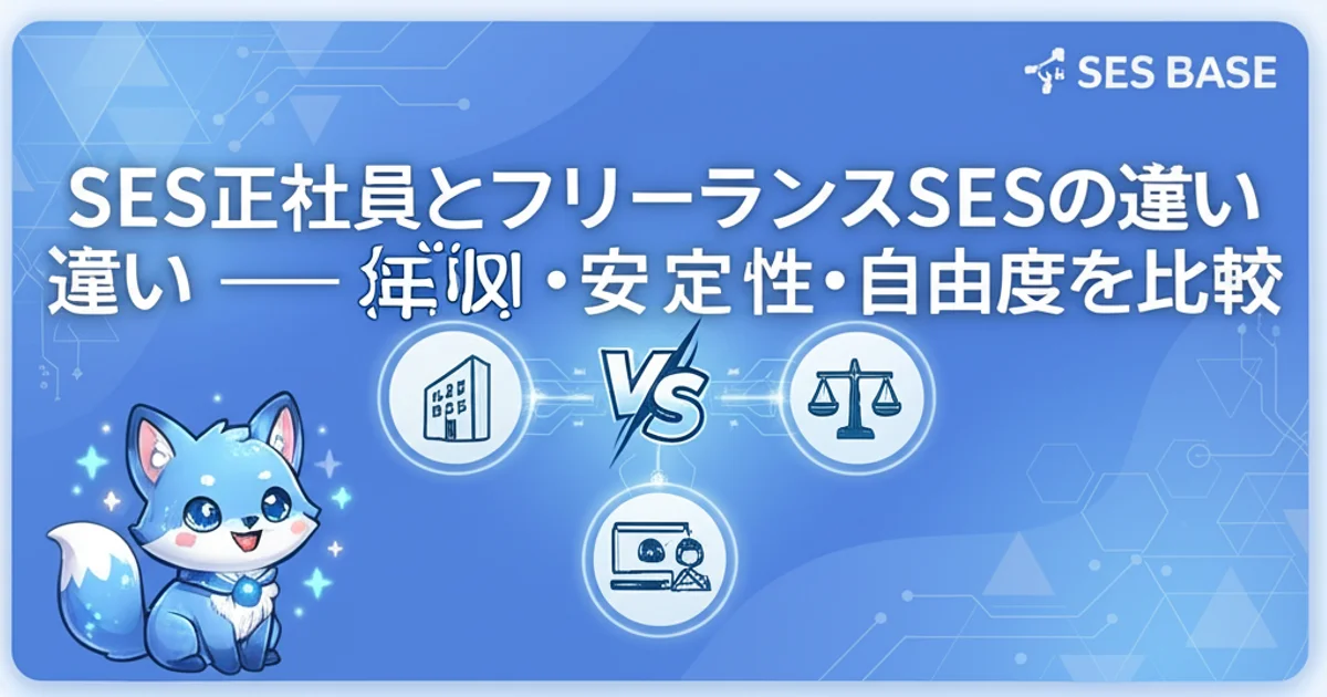 SES正社員とフリーランスSESの違い｜年収・安定性・自由度を比較