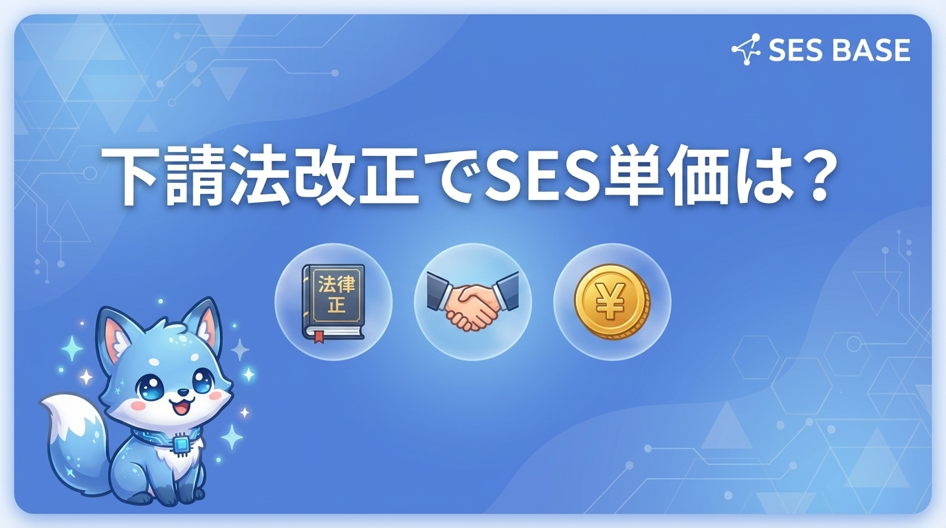 下請法改正でSES単価はどう変わる？2026年の影響と対策