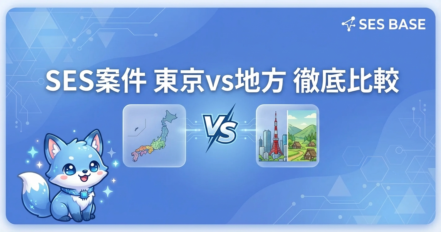 SES案件の東京vs地方｜単価・案件数・働き方を徹底比較
