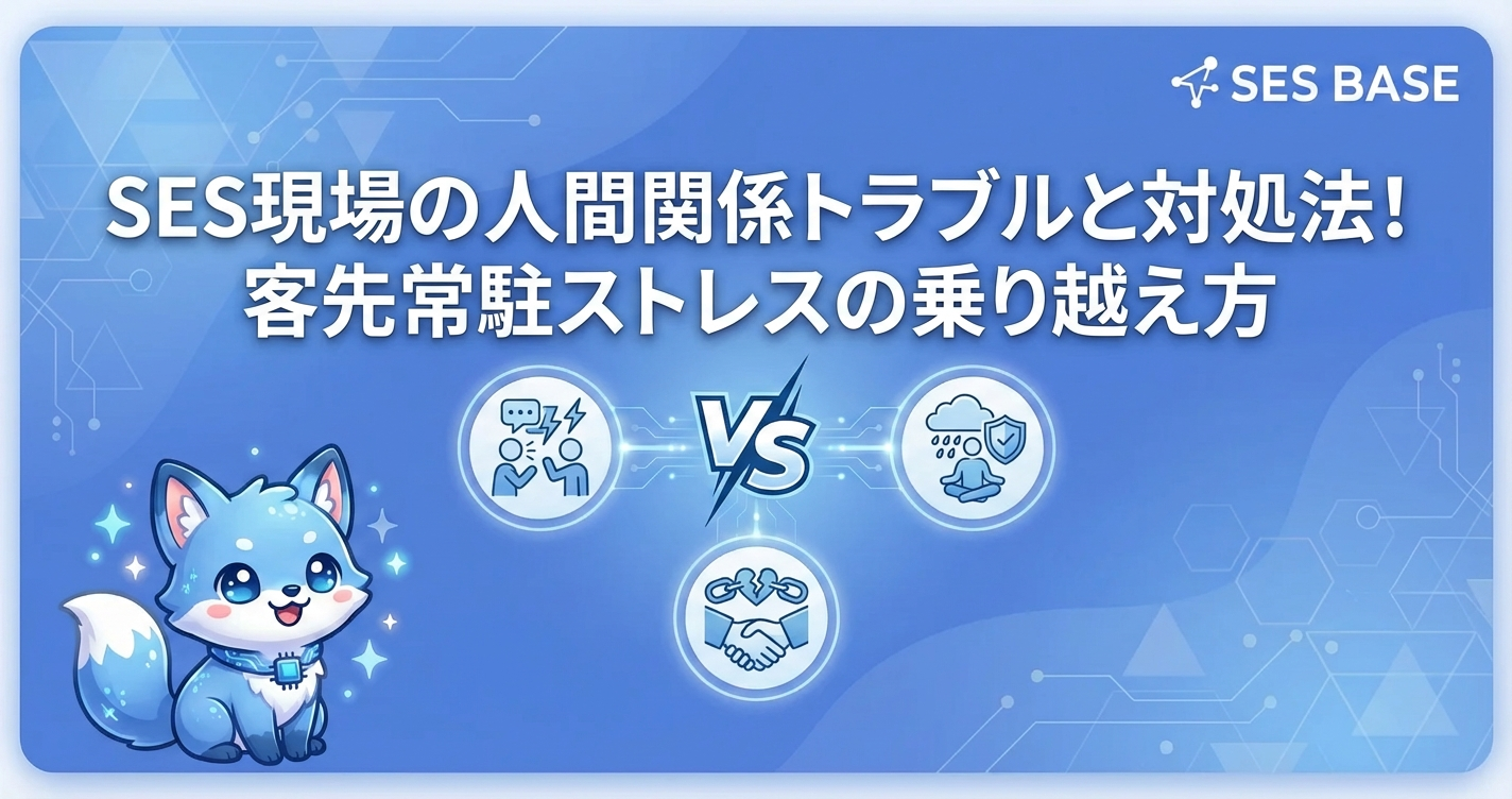 SES現場の人間関係トラブルと対処法！客先常駐ストレスの乗り越え方