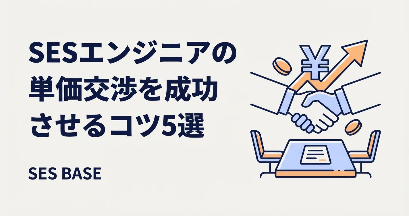 SES単価交渉のコツ5選｜成功率を上げる準備・タイミング・実践法【2026年版】