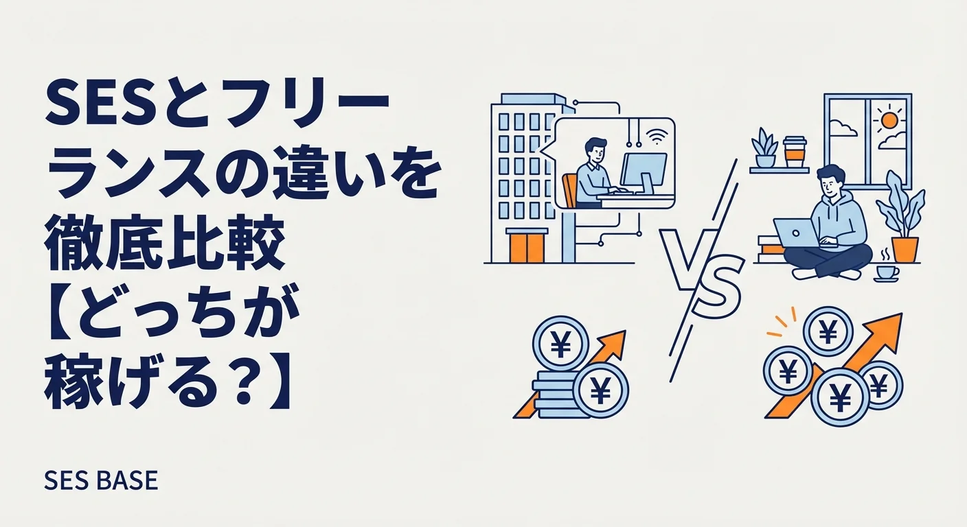 SESとフリーランスの違いを徹底比較【どっちが稼げる？】